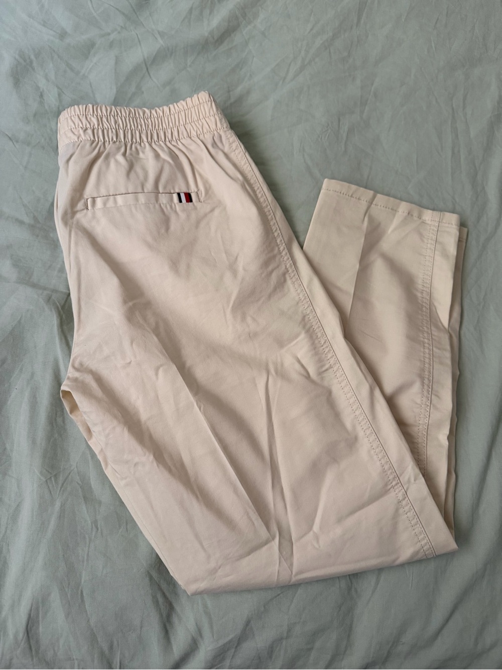 Tommy Hilfiger Women’s Light Beige Elastic-Waist Trousers